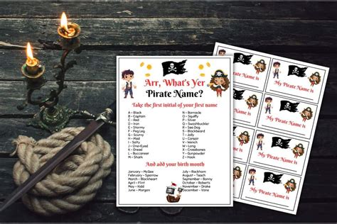 Free Whats Your Pirate Name Printable {plus Name Tags} Cheertivity