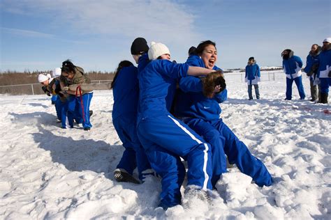 Players In Arctic Winter Games Pull Heads Throw Snowsnakes WIRED