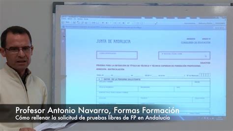 C Mo Realizar La Inscripci N A Pruebas Libres De Fp En Andaluc A Youtube