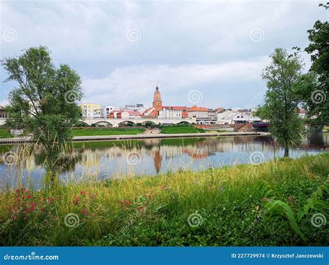 Old Town Of Gorzow Wielkopolski On Warta River Editorial Stock Image