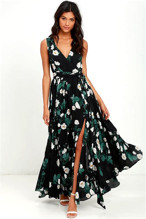 Lovely Black Dress Floral Print Dress Maxi Dress 149 00 Lulus