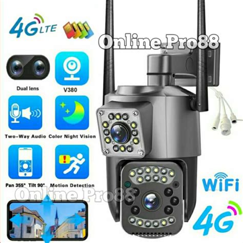 Jual Ip Camera Ptz Outdoor Waterproof App V Cctv Double Lensa