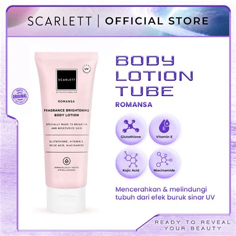 Jual Scarlett Whitening Body Lotion Tube Fragrance Brightening Ml