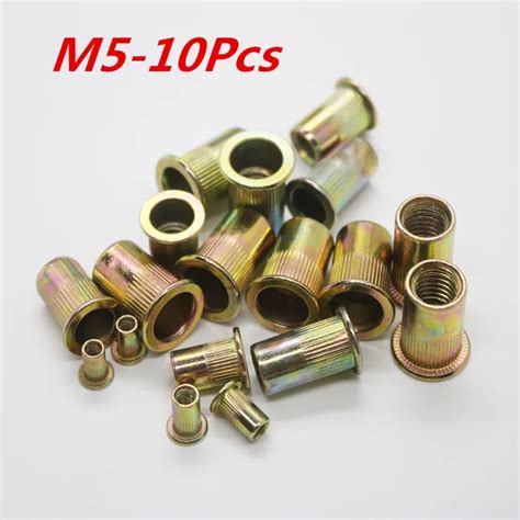 M Threaded Carbon Steel Rivet Nut Rivnut Inserts Nut Pcs Lot Free