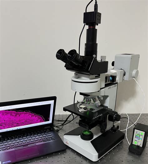 Leica Laborlux S Broadband LED Fluorescence Microscope Camera Laptop