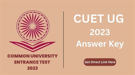 CUET UG 2023 Provisional Answer Key Released Direct Link Activated