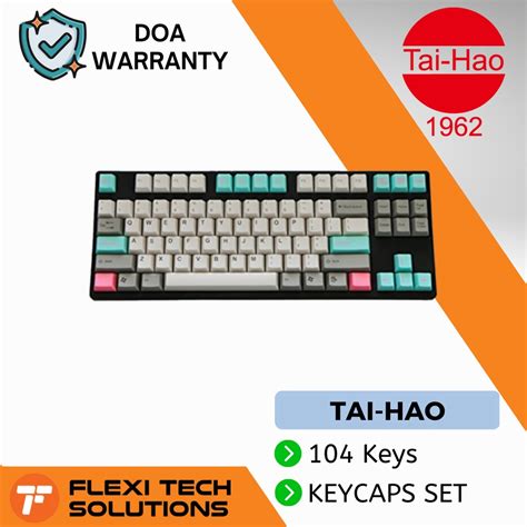 Tai Hao Abs Cubic Keys Double Shot Keycaps Set Blue Pink Oem