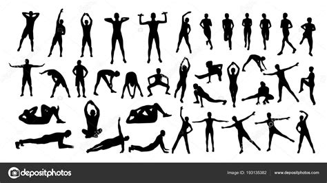 Man Fitness Silhouette Stock Vector By ©orfeev 193135382