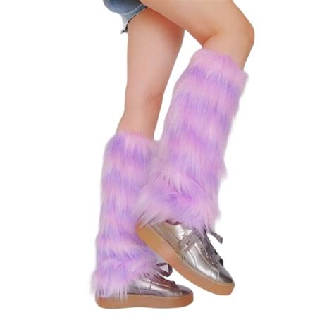 Women Faux Furs Leg Warmer Party Costumes Warm Fuzzy Leg Warmer Boot Cuffs Cover Ebay