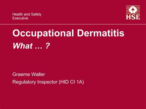 Occupational Dermatitis What Ppt