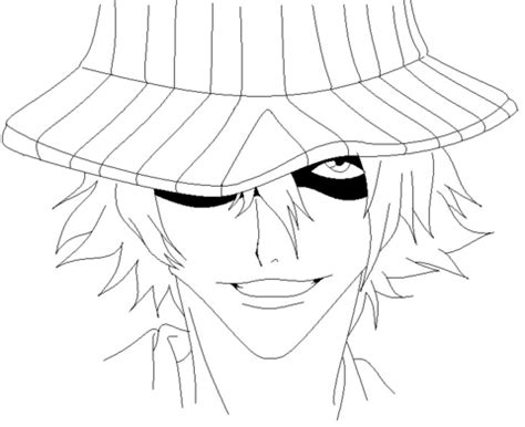 Urahara Kisuke From Bleach Manga Coloring Page Free