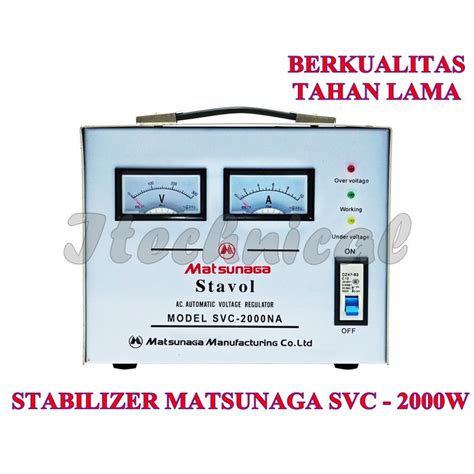 Jual STAVOLT SVC 2000W MATSUNAGA STABILIZER SVC 2000VA MTS 2000