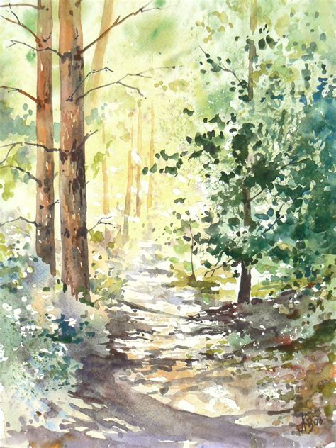 Aquarelles Paysages D Automne Mes Aquarelles L Atelier D Abby