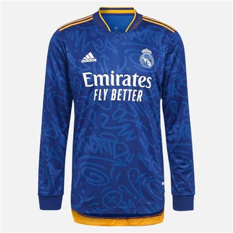 Maglie Da Calcio Real Madrid Seconda 2021 22 Manica Lunga Maglie