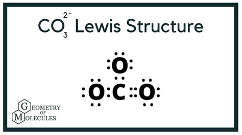 Co32 Lewis Structure Carbonate Ion Lewis Molecules Chemical Formula