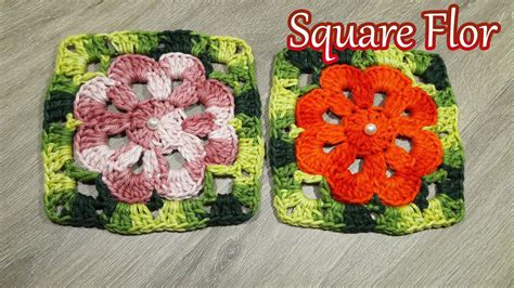 Square Flor Rasteira Em Croch Simples E F Cil V Deo Aula Passo A