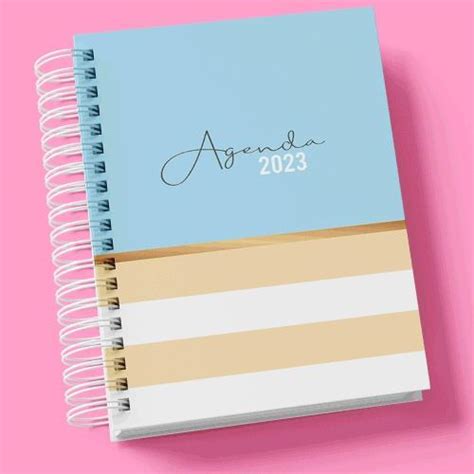 Agenda Diária 2023 15X20 380 páginas Sulfite 75g capa colorida