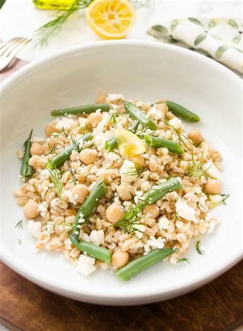 Pearl Barley Salad With Chickpeas Feta And Lemon4 Main Dish Salad