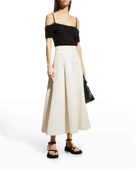 Vince Paneled Midi Slip Skirt Neiman Marcus