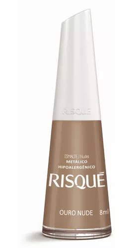 Risqu Esmalte Met Lico Ml Ouro Nude Mercadolivre