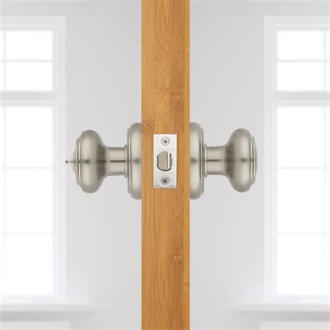 Baldwin Prestige Alcott Satin Nickel Smartkey Exterior Keyed Entry Door Knob 354atk 15 Smt Cp At