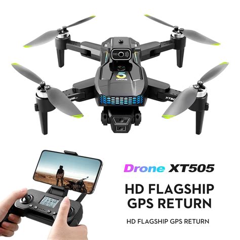 Dron XT505 Con GPS 8k C Mara Dual Profesional 5g Wifi Fpv Flujo Ptico