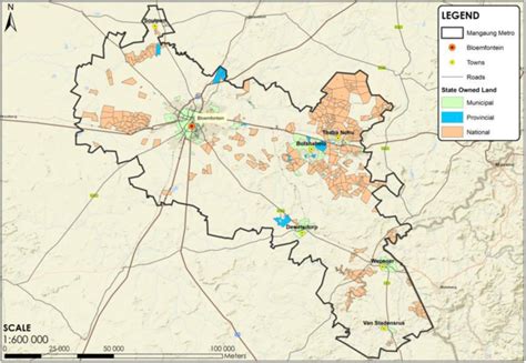 Mangaung Metropolitan Municipality Map Mangaung Metropolitan