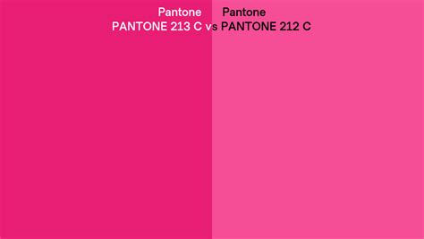 Pantone 213 C Vs Pantone 212 C Side By Side Comparison