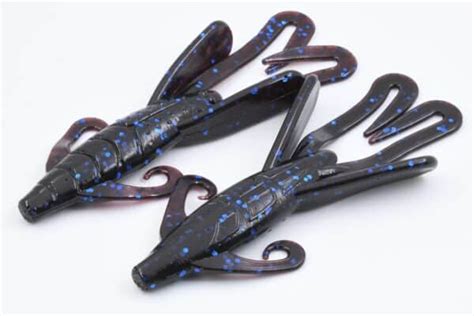 Black Label Custom Soft Plastics Piglet 5 Blue Fleck 8ct Wood