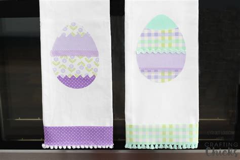 DIY No-Sew Easter Kitchen Towels - The Crafting Chicks