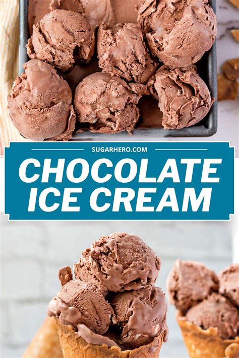 No Churn Chocolate Ice Cream Sugarhero