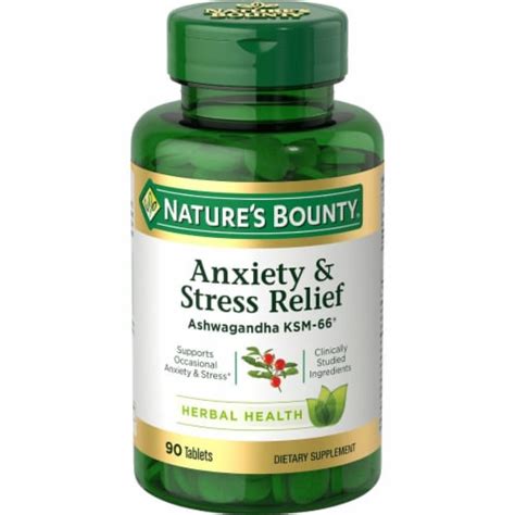 Anxiety & Stress Relief Ashwagandha KSM-66 Tablets, 90 Tablets - Pick ...