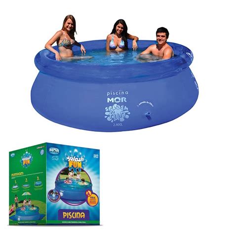 Piscina Infl Vel Splash Fun Litros Redonda Mor Submarino