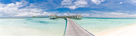 Panorama Da Praia Da Ilha Maldivas Villas Aqu Ticas De Luxo Longo