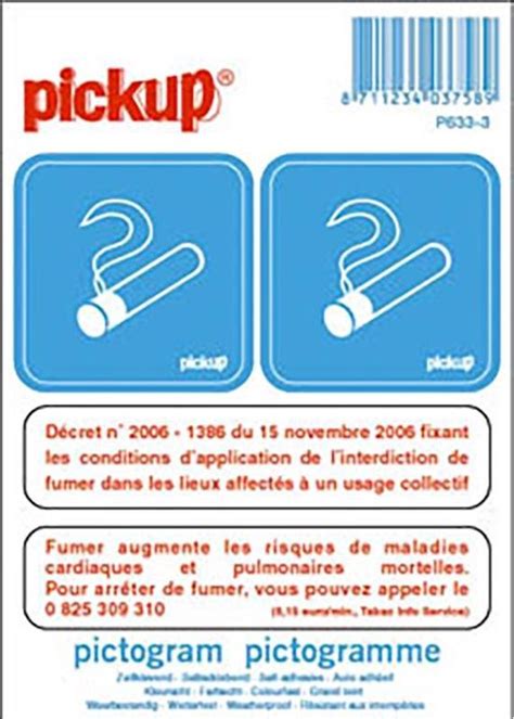 Pickup Pictogram X Cm Espace Fumeur Avec Decret Bol