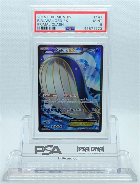 Pokemon Primal Clash Wailord Ex Full Art Holo Foil Psa Mint