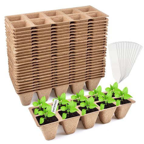 Buy MRTREUP 24 Pack Peat Pots Seed Starter Tray 240 Cells Seed Starter