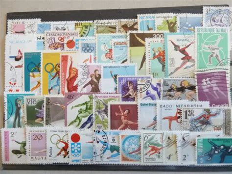 Lot De 50 Timbres Differents Theme Patinage Artistique Eur 3 50 Picclick Fr