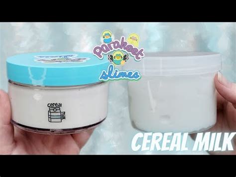 Recreating Cereal Milk Parakeet Slimes Youtube