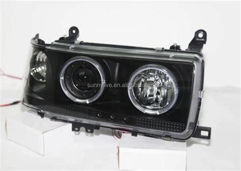 Prado 4500 Lc80 Fj80 Led Angel Eyes Headlight 1990 1997 Year Black V1