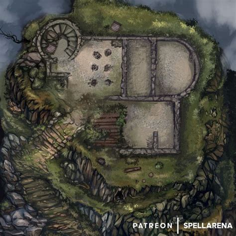 Mountain Stronghold Ruins Spellarena Map Atlas Dnd World Map