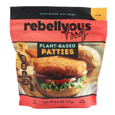 قم بشراء Rebellyous Foods Plant Based Patties 241 G Online At Best Price من الموقع من لولو