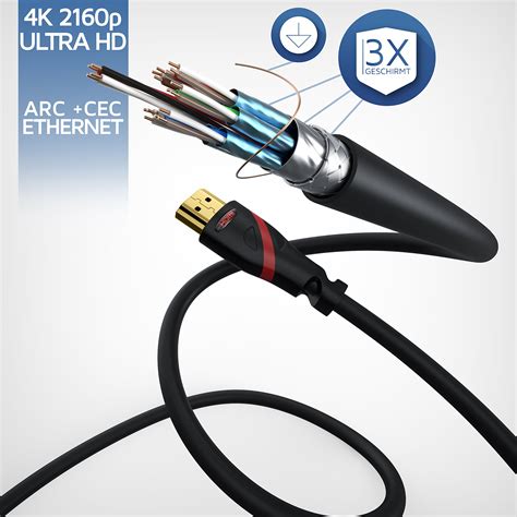 Csl Computer Ultra Hd 4k Hdmi Cable High Speed With Ethernettriple