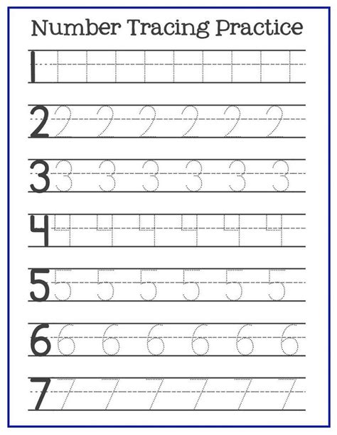 Free Pre K Tracing Worksheets