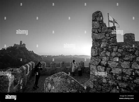 Sintra Portugal De Enero De Vista De Las Ruinas Del Castelo