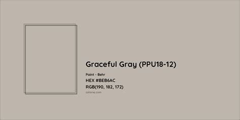 Behr Graceful Gray Ppu Paint Color Codes Similar Paints And