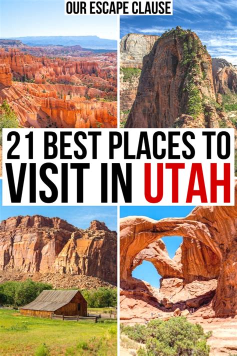 25 Best Places To Visit In Utah Map Our Escape Clause