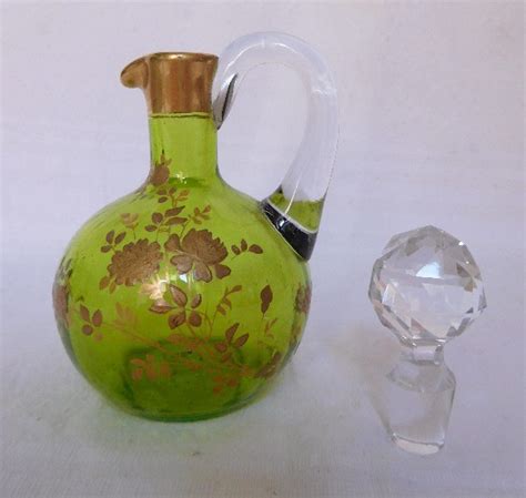 Carafe Liqueur En Cristal De Baccarat Vert Chartreuse Rehauss L Or Fin