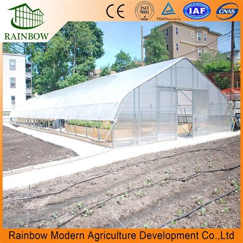 Commercial Single Span Film Tunnel Greenhouse Single Tunnel