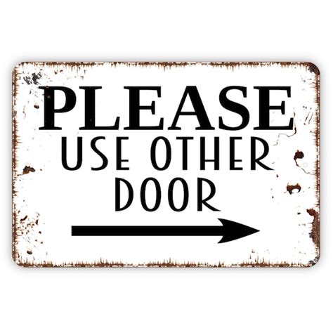 Please Use Side Door Yard Sign Etsy